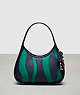 COACH®,Ergo Bag in Upcrafted Leather: Wavy Stripe,Coachtopia Leather,Small,Midnight Navy/Green,Front View