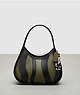 COACH®,Ergo Bag in Upcrafted Leather: Wavy Stripe,Coachtopia Leather,Small,Black/Army Green,Front View