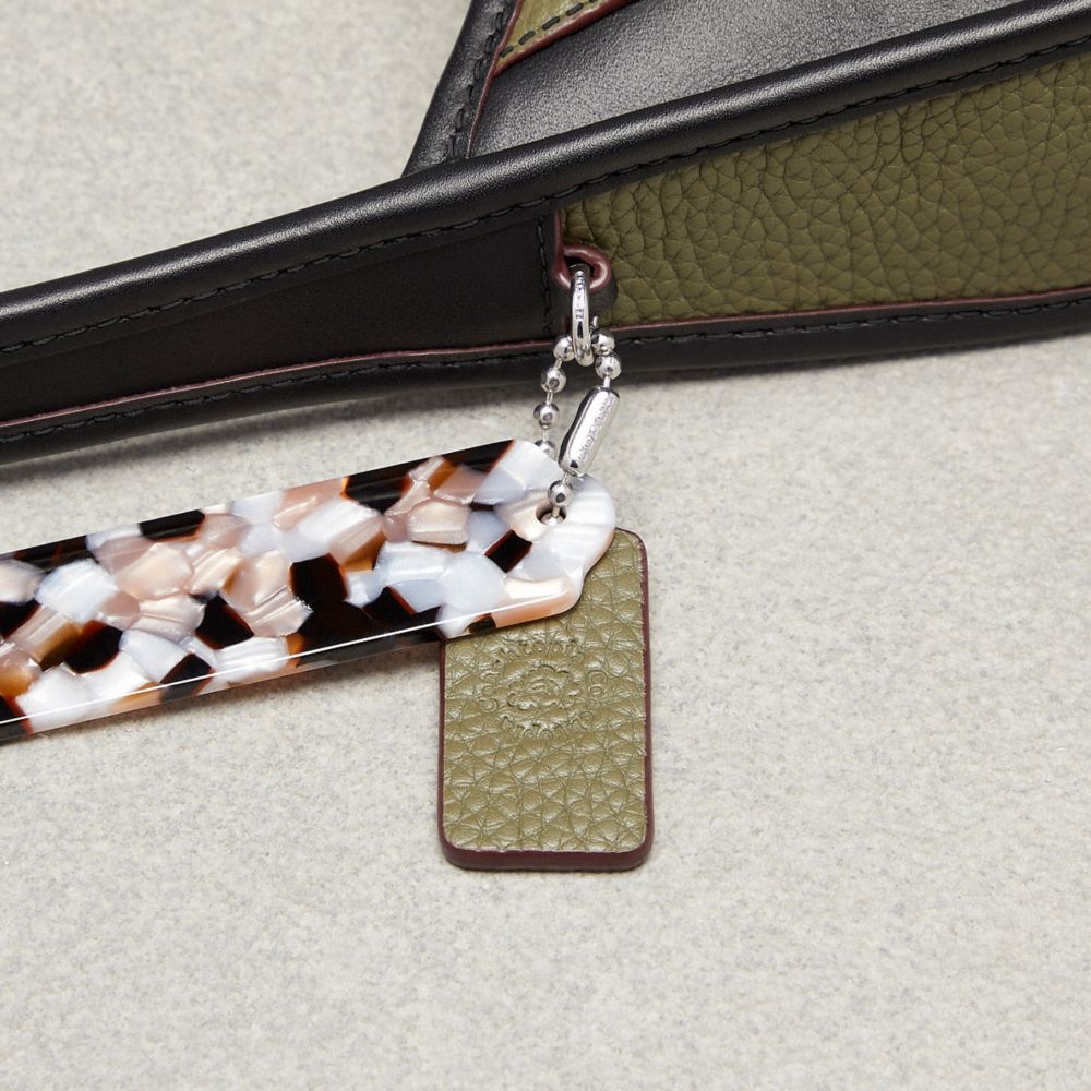 COACH®,Ergo Bag In Wavy Stripe Upcrafted Leather,Olive,Detail View