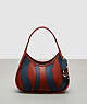 COACH®,Ergo Bag in Upcrafted Leather: Wavy Stripe,Coachtopia Leather,Small,Rust/Dark Denim,Front View