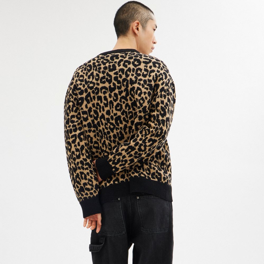 COACH®: The Lil Nas X Drop Leopard Print Crewneck Sweater