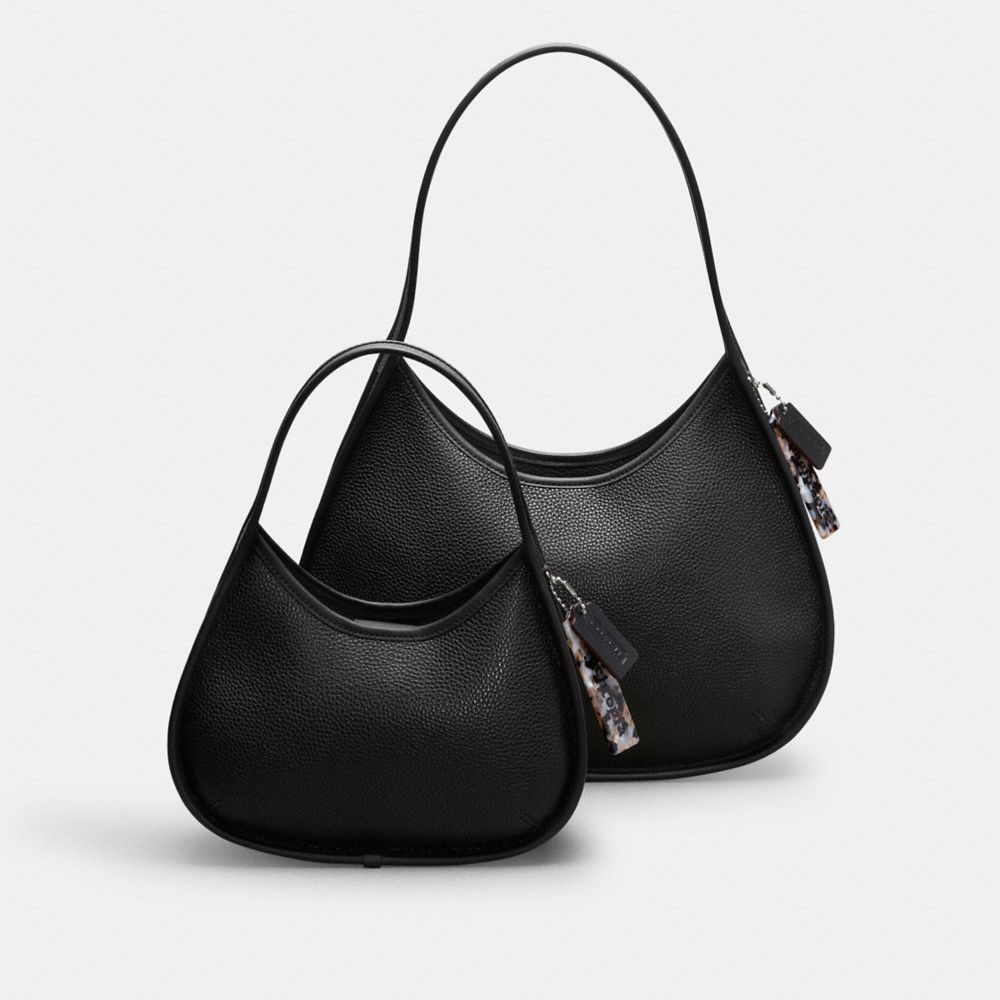 COACH®,Large Ergo Bag In Coachtopia Leather,Acrylic,Leather,Shoulder Bag,Plastic,Embossed,Piping,Logo,Casual,Black,Inside View, Top View