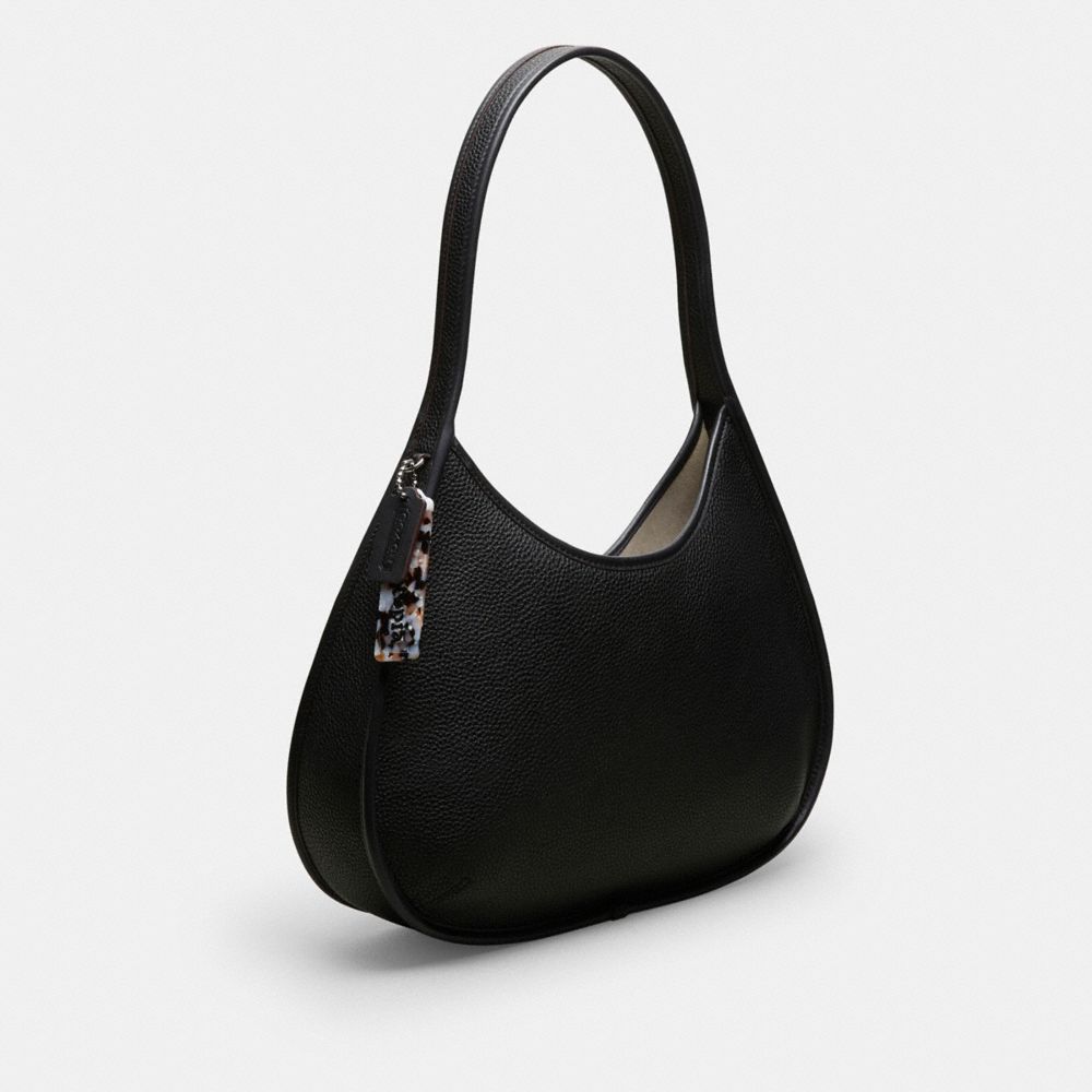 COACH®,Large Ergo Bag in Pebbled Coachtopia Leather,Coachtopia Leather,Large,Black,Angle View