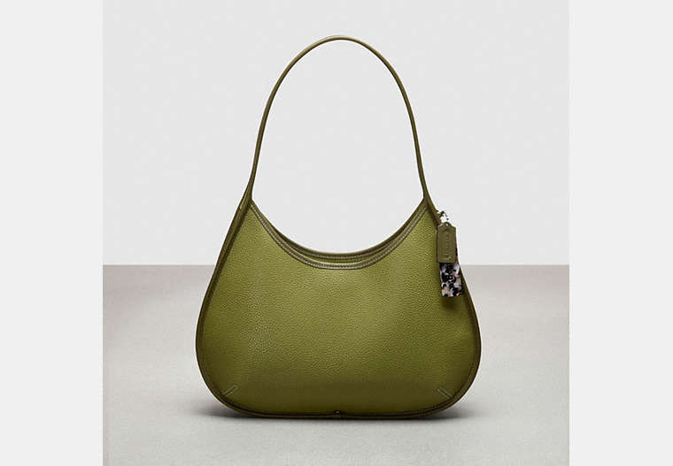 COACH®,Large Ergo Bag in Pebbled Coachtopia Leather,Coachtopia Leather,Large,Olive Green,Front View image number 0