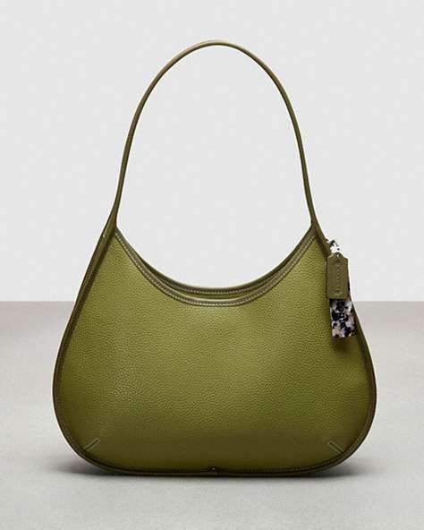 COACH®,Large Ergo Bag in Pebbled Coachtopia Leather,Coachtopia Leather,Large,Olive Green,Front View