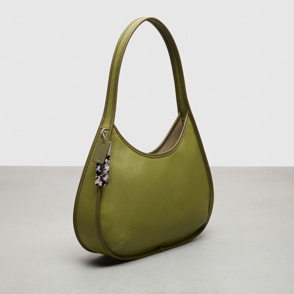 COACH®,Large Ergo Bag in Pebbled Coachtopia Leather,Large,Olive Green,Angle View