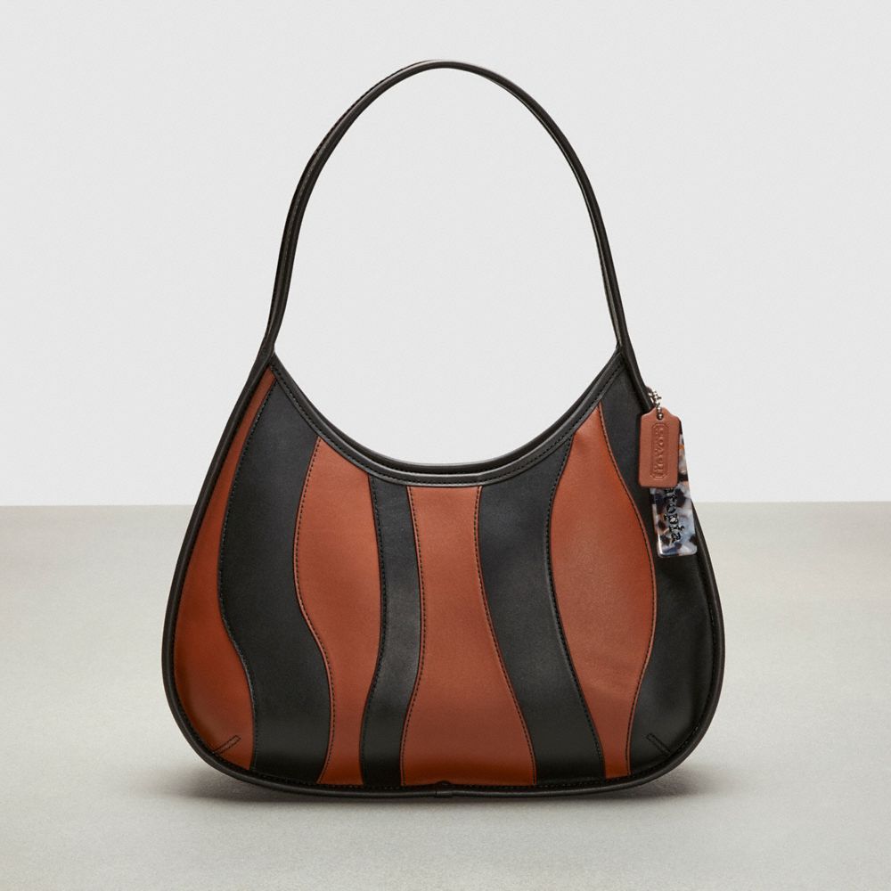 Large Ergo In Wavy Stripe Upcrafted Leather | Coachtopia