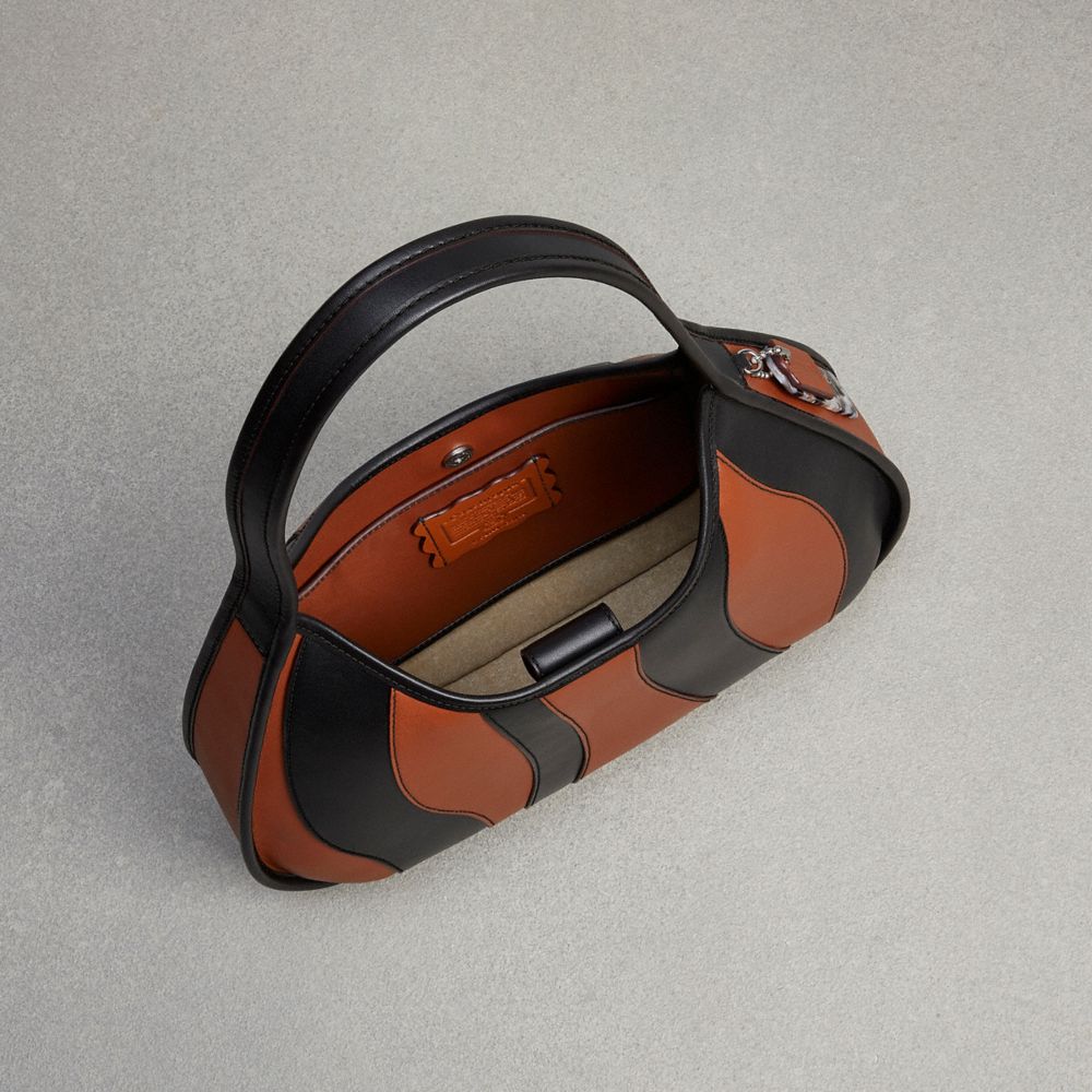 COACH®,Large Ergo Bag In Wavy Stripe Upcrafted Leather,,Inside View,Top View