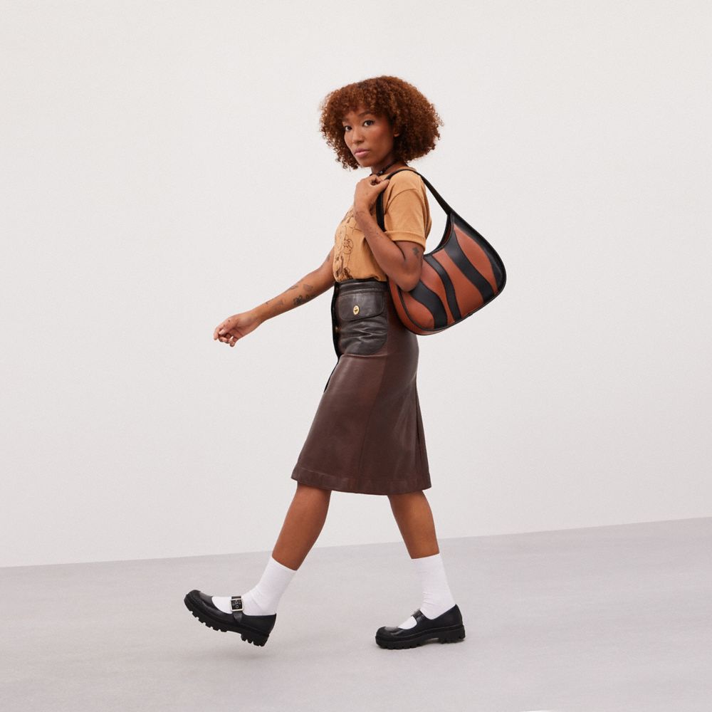 COACH®,Large Ergo Bag In Wavy Stripe Upcrafted Leather,,Detail View