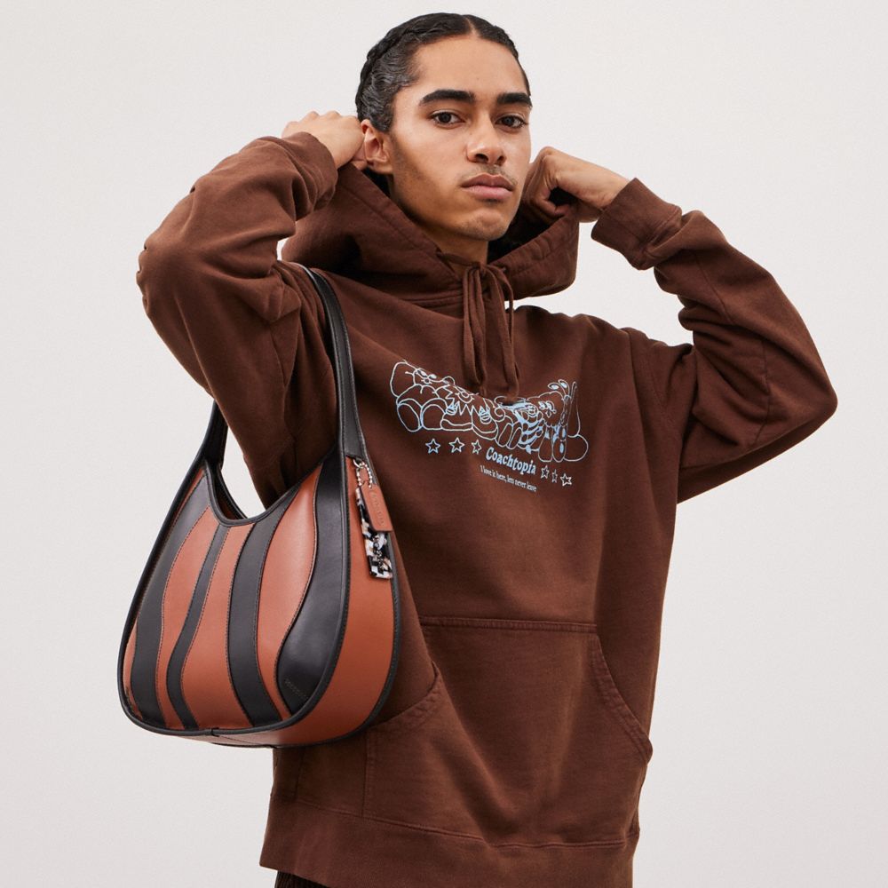 COACH®,Large Ergo Bag In Wavy Stripe Upcrafted Leather,,Detail View