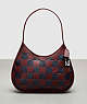 COACH®,Large Ergo in Checkerboard Patchwork Upcrafted Leather,Upcrafted Leather™,Large,New Bordeaux/Midnight Navy,Front View