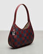 COACH®,Large Ergo in Checkerboard Patchwork Upcrafted Leather,Upcrafted Leather™,Large,New Bordeaux/Midnight Navy,Angle View