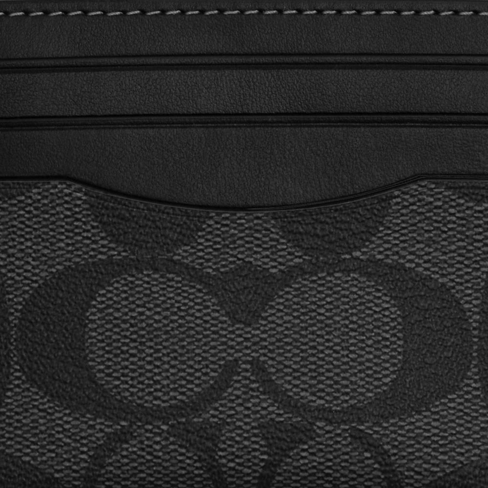 COACH®,Slim Id Card Case In Signature Canvas,Leather,Canvas,Card Case,Logo,Casual,Multi Color