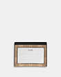 COACH®,SLIM ID CARD CASE IN SIGNATURE CANVAS,Coated Canvas,Gunmetal/Tan,Back View