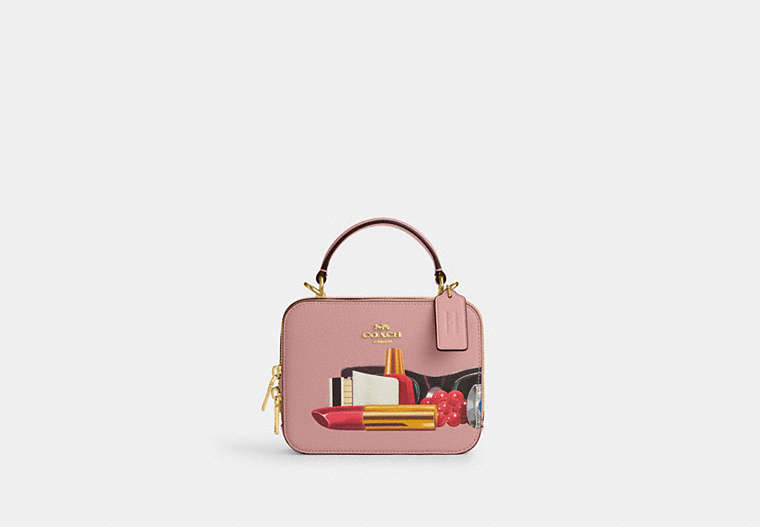COACH®,COACH X TOM WESSELMANN BOX CROSSBODY BAG,Leather,Small,Im/Light Pink Multi,Front View