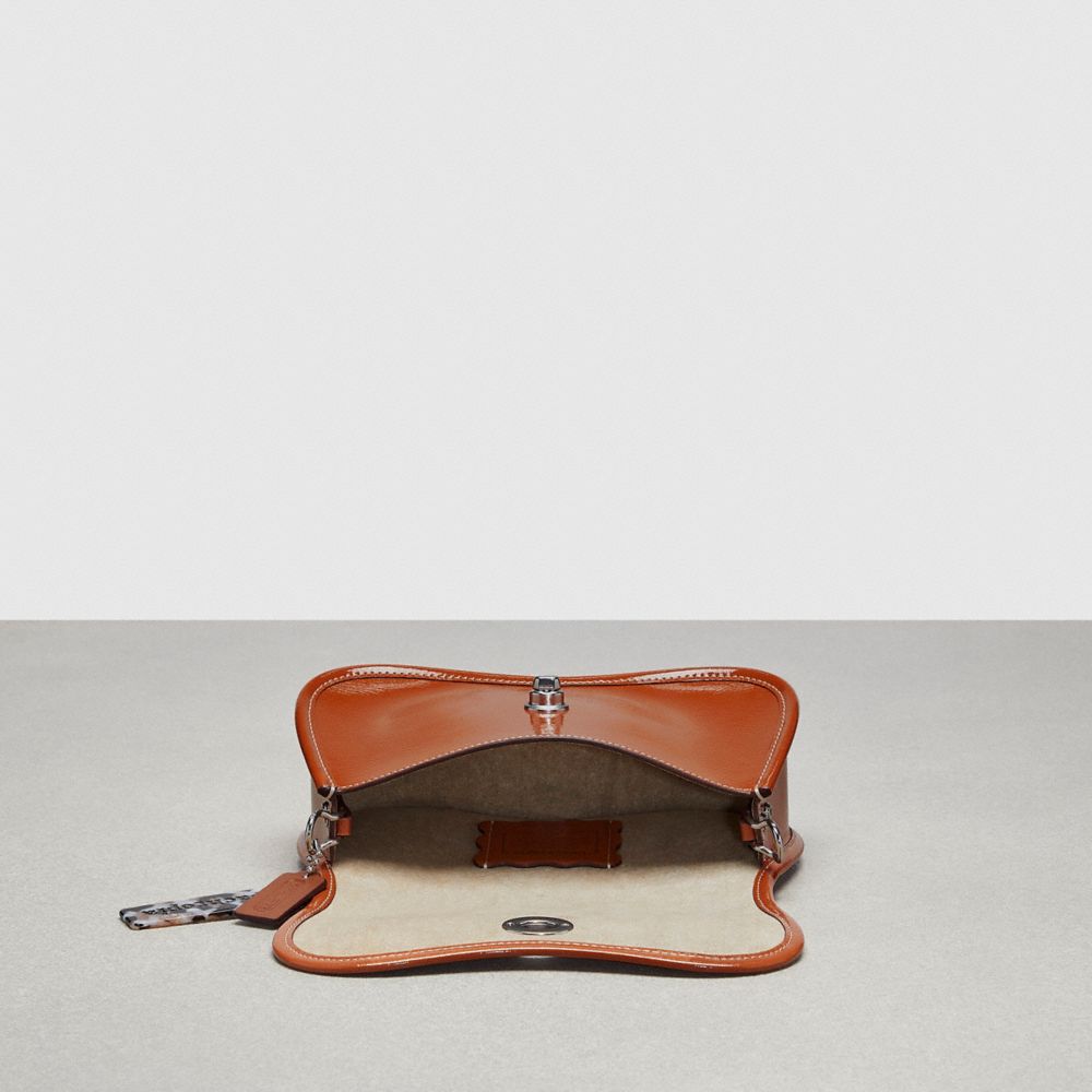 COACH®,Wavy Dinky Bag In Crinkle Patent Coachtopia Leather,,Inside View,Top View
