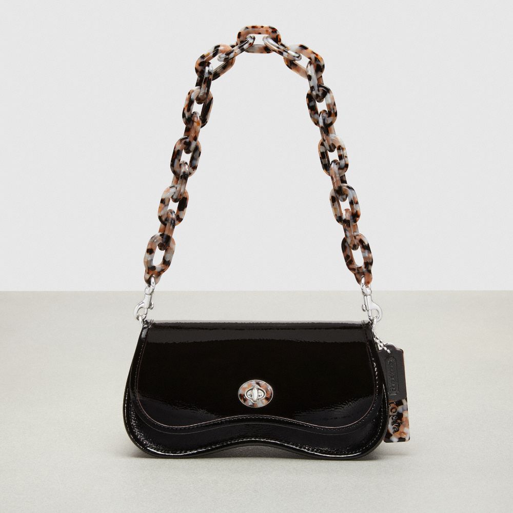 COACH®,Wavy Dinky Bag In Crinkle Patent Coachtopia Leather,,Front View