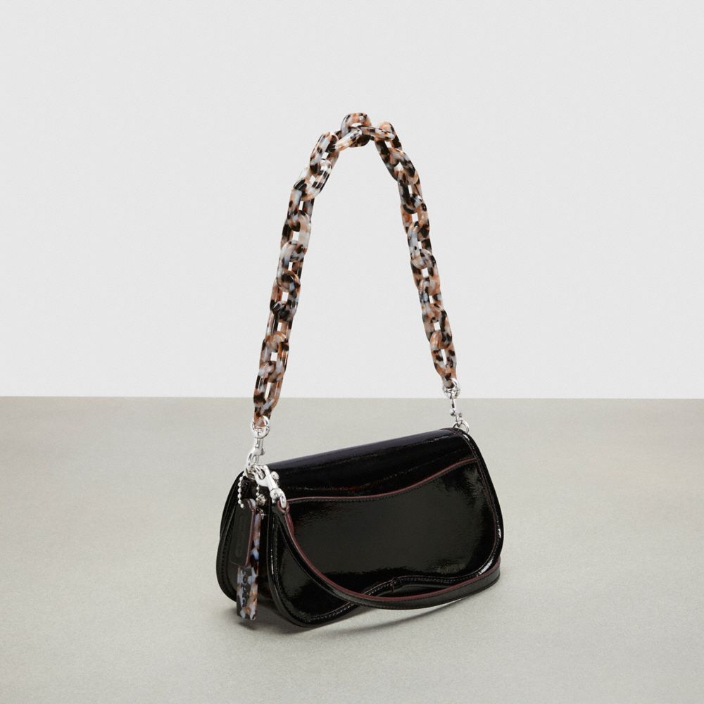 COACH®,Wavy Dinky Bag In Crinkle Patent Coachtopia Leather,,Angle View