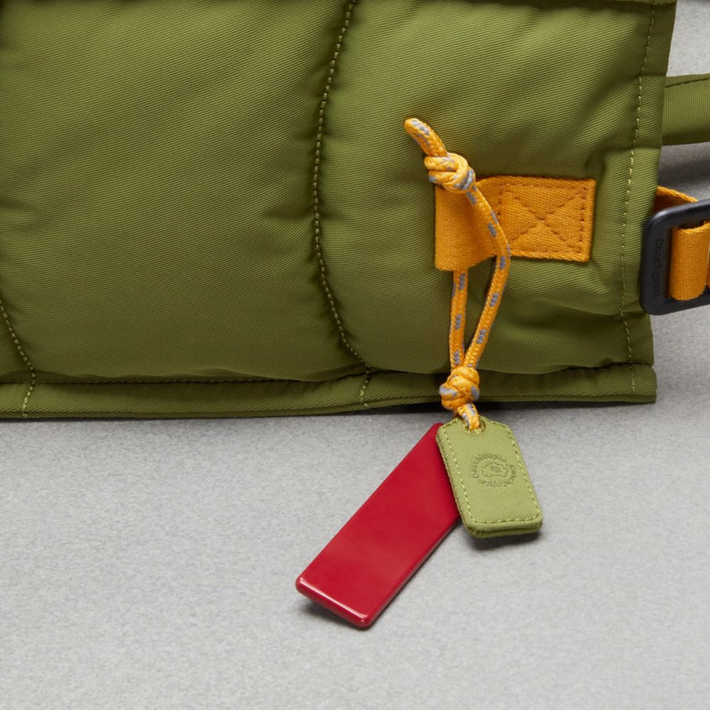 COACH®,Coachtopia Loop Tote,Recycled Polyester,Tote,Plastic,Applique,Casual,Olive