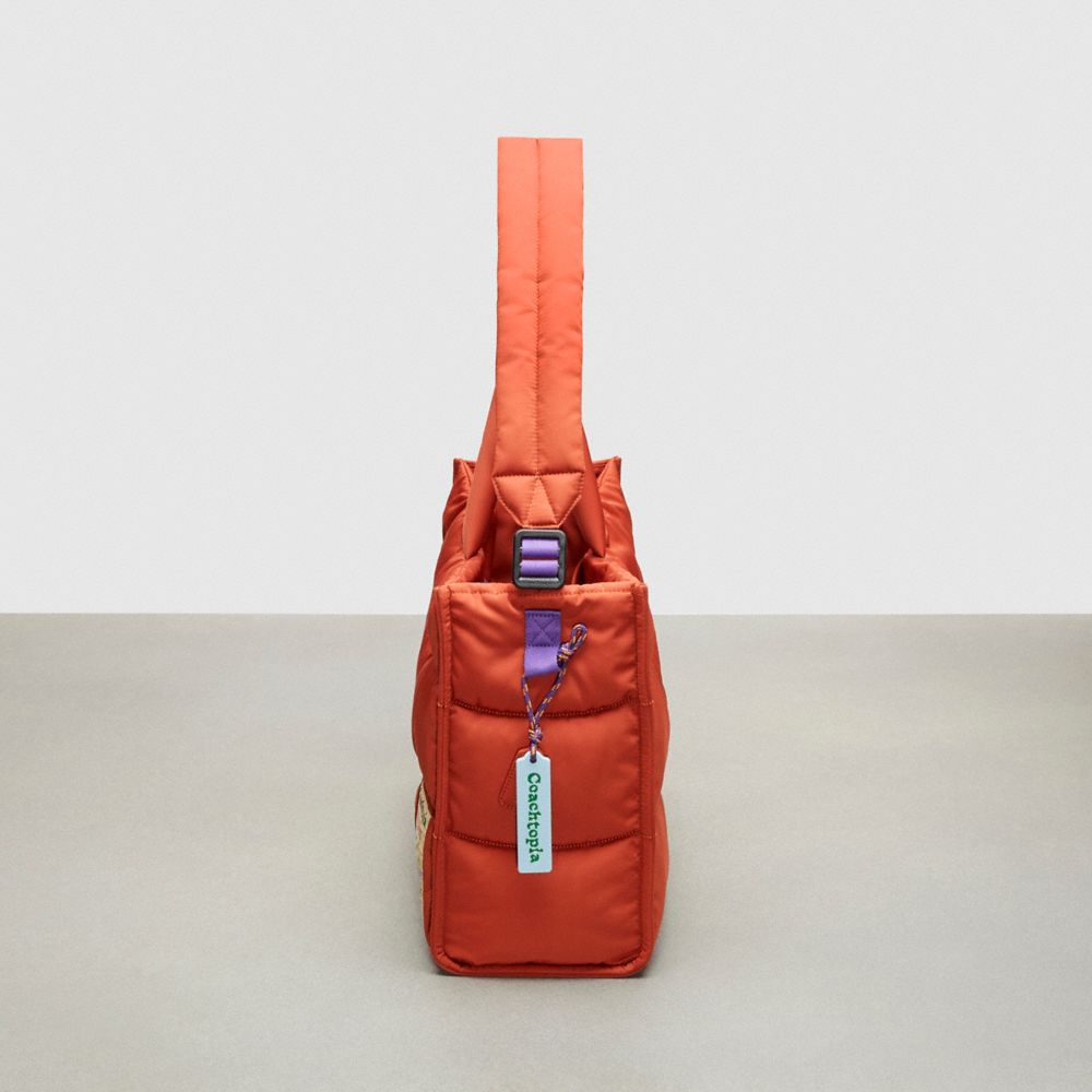 COACH®,Coachtopia Loop Tote,Recycled Polyester,Tote,Plastic,Applique,Casual,Burnt Orange,Group View