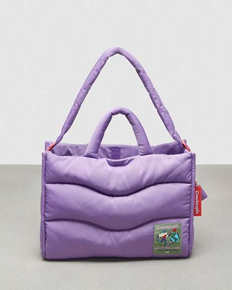 COACH®,Coachtopia Loop Quilted Wavy Tote,Large,Iris,Front View