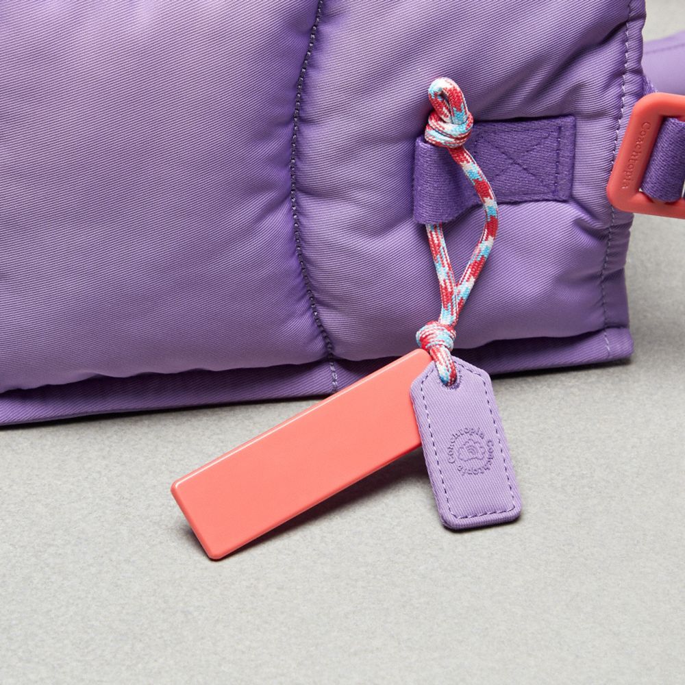 COACH®,Coachtopia Loop Tote,Recycled Polyester,Tote,Plastic,Applique,Casual,Purple