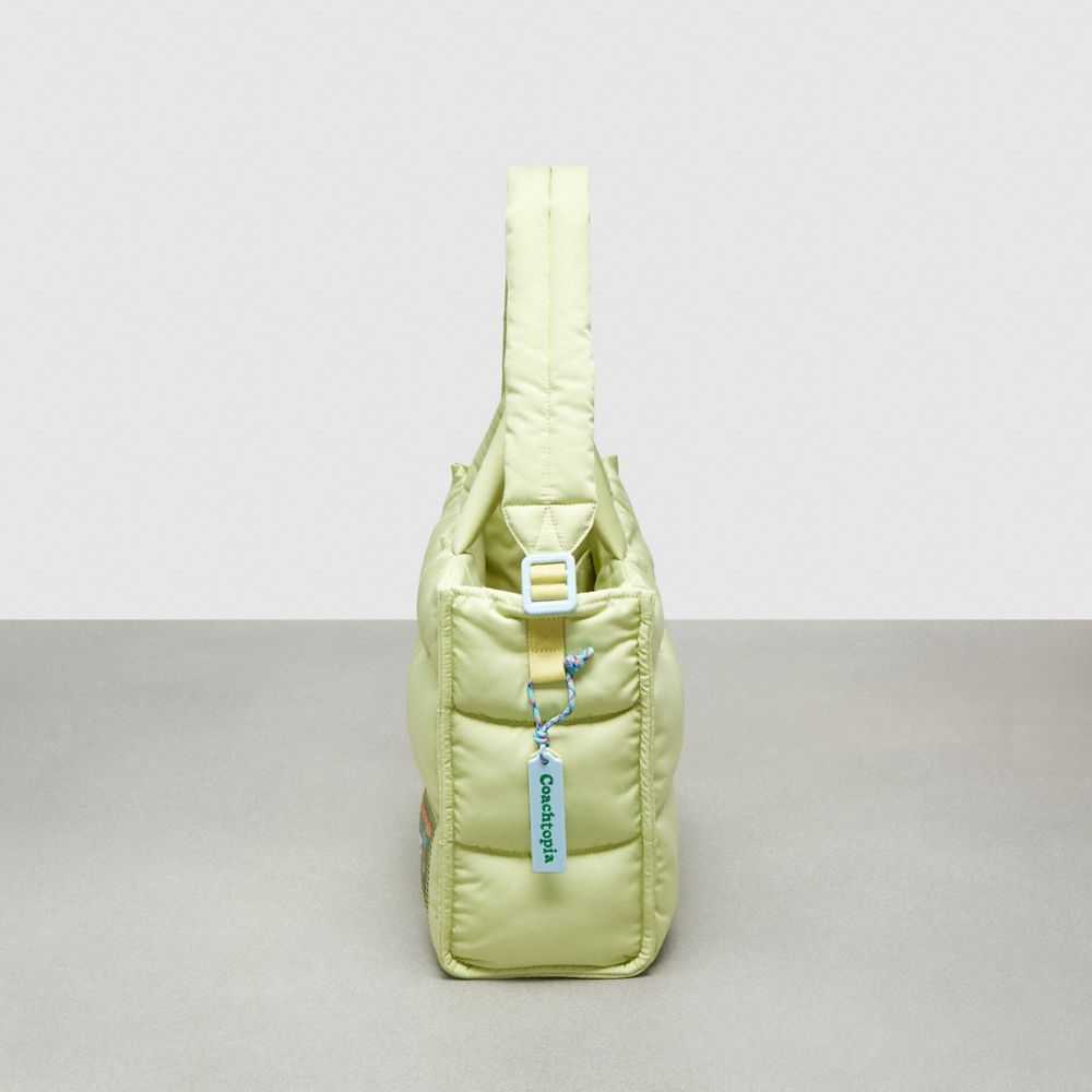COACH®,Coachtopia Loop Tote,Recycled Polyester,Lining Recycled Polyester,Lining Polyester,Tote,Plastic,Applique,Casual,Green,Group View