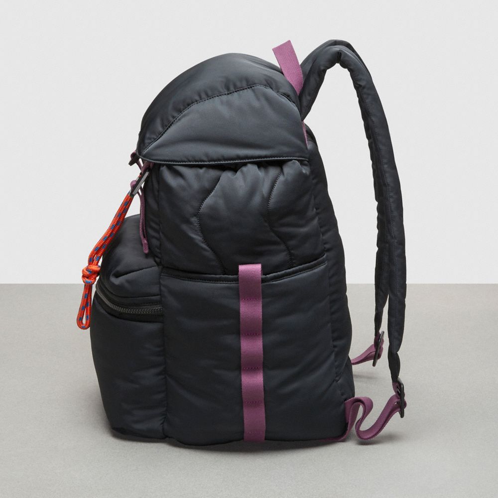 COACH®,Coachtopia Loop Backpack,Recycled Polyester,Large,Coachtopia Loop,Black,Group View