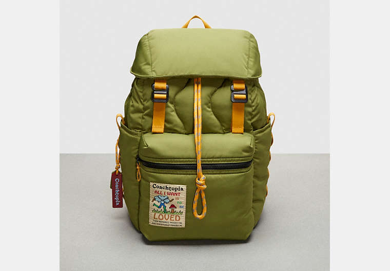 COACH®,Coachtopia Loop Backpack,Olive Green,Front View image number 0