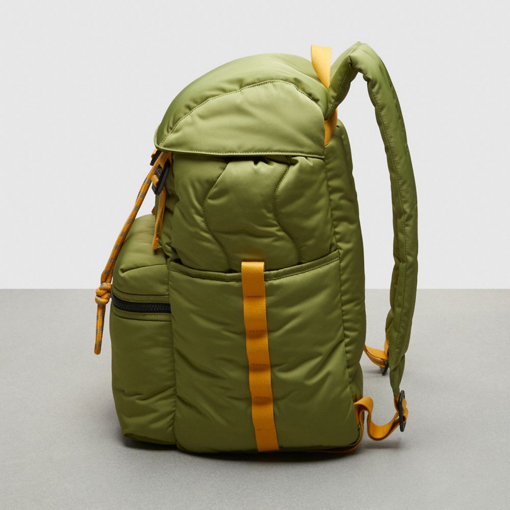 COACH®,Coachtopia Loop Backpack,Recycled Polyester,Large,Coachtopia Loop,Olive Green,Group View
