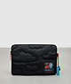 COACH®,Coachtopia Loop Quilted Cloud Laptop Sleeve,Black,Front View