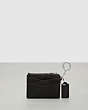 COACH®,Wavy Zip Card Case with Keyring ,Mini,Black,Back View