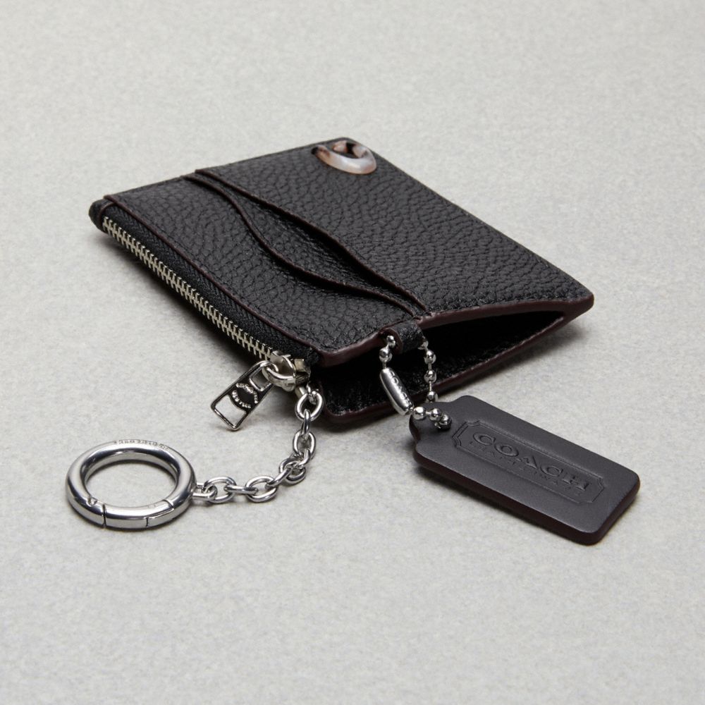 Wavy Zip Card Case With Key Ring In Coachtopia Leather Coachtopia GB