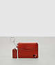 COACH®,Wavy Zip Card Case with Keyring ,Mini,Deep Orange,Front View