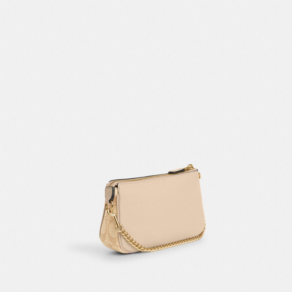 COACH®,New Year Nolita 19 With Chain With Signature Canvas And Dragon,,Angle View