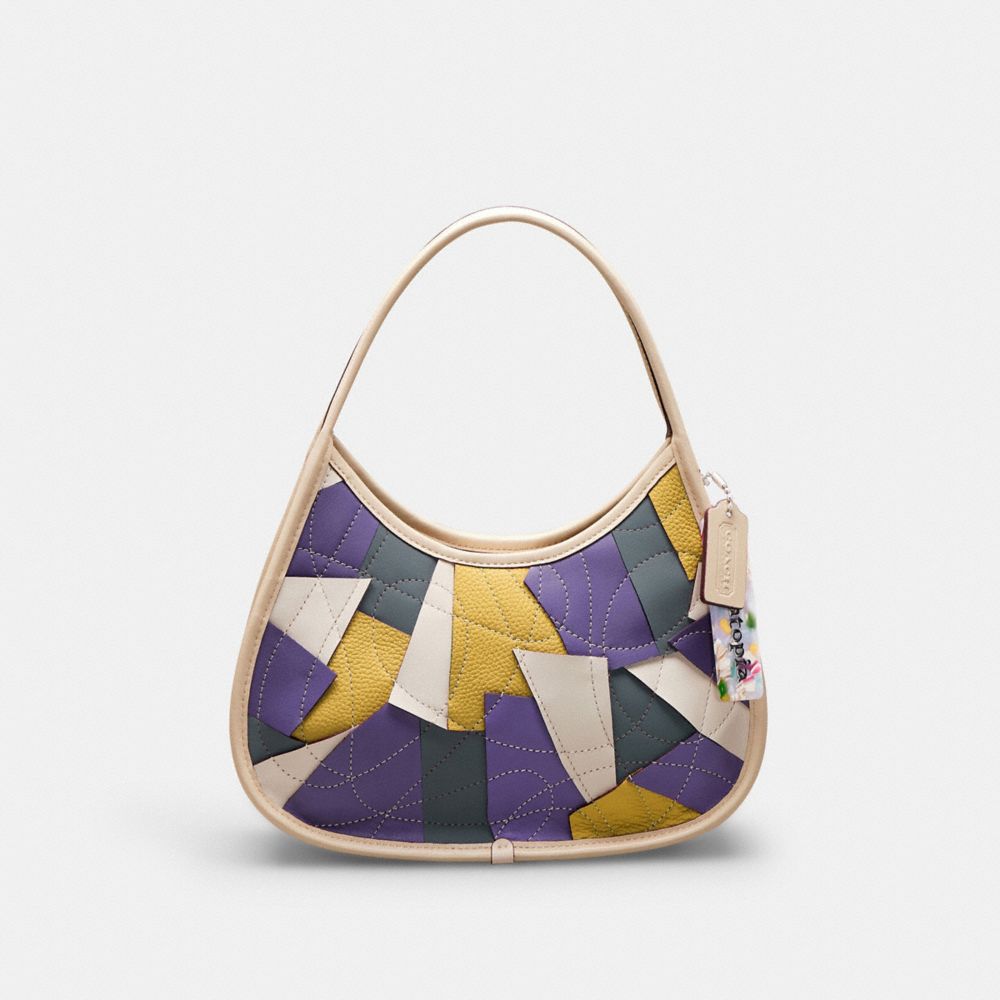 COACH®,Ergo Bag In Scrappy Patchwork Upcrafted Leather,Medium,Multi,Front View