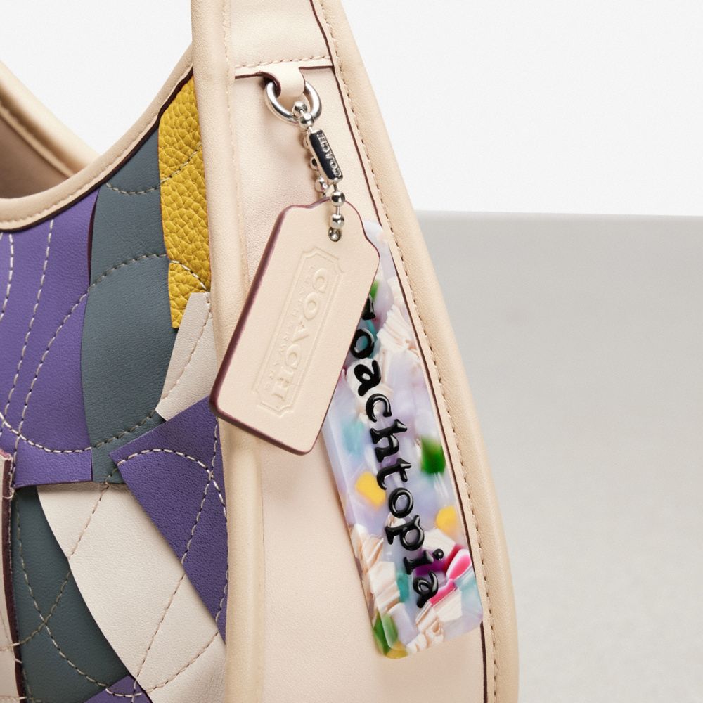 COACH®,Ergo Bag In Scrappy Patchwork Upcrafted Leather,Leather,Lining Leather,Acrylic,Shoulder Bag,Plastic,Piping,Patchwor...,Multi Color,Group View