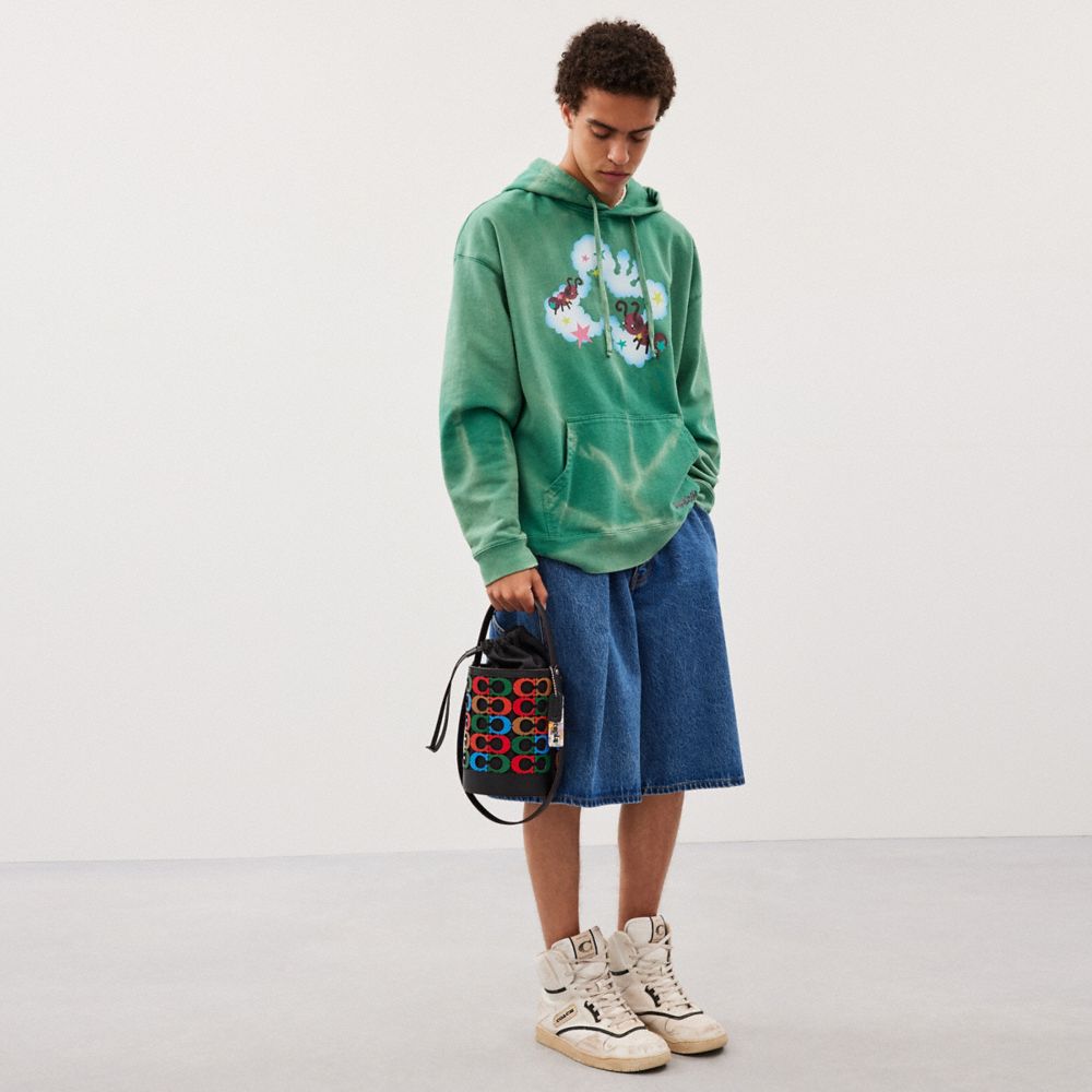 COACH®,Bucket Bag In Scrappy C Upcrafted Leather,,Detail View
