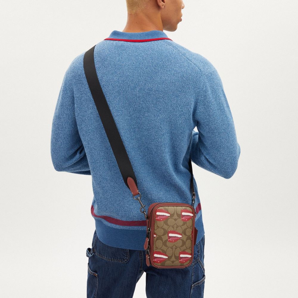 COACH®,Coach X Tom Wesselmann Stanton Crossbody In Signature Canvas,,Detail View