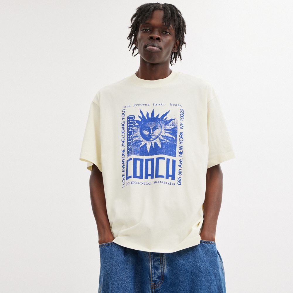 COACH®,THE LIL NAS X DROP SUN T-SHIRT,cotton,Cream,Scale View