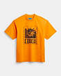 COACH®,THE LIL NAS X DROP SUN T-SHIRT,cotton,Orange,Front View