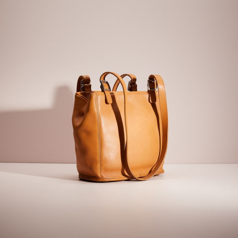 COACH®,Vintage Bucket Shoulder Bag,Brown,Angle View