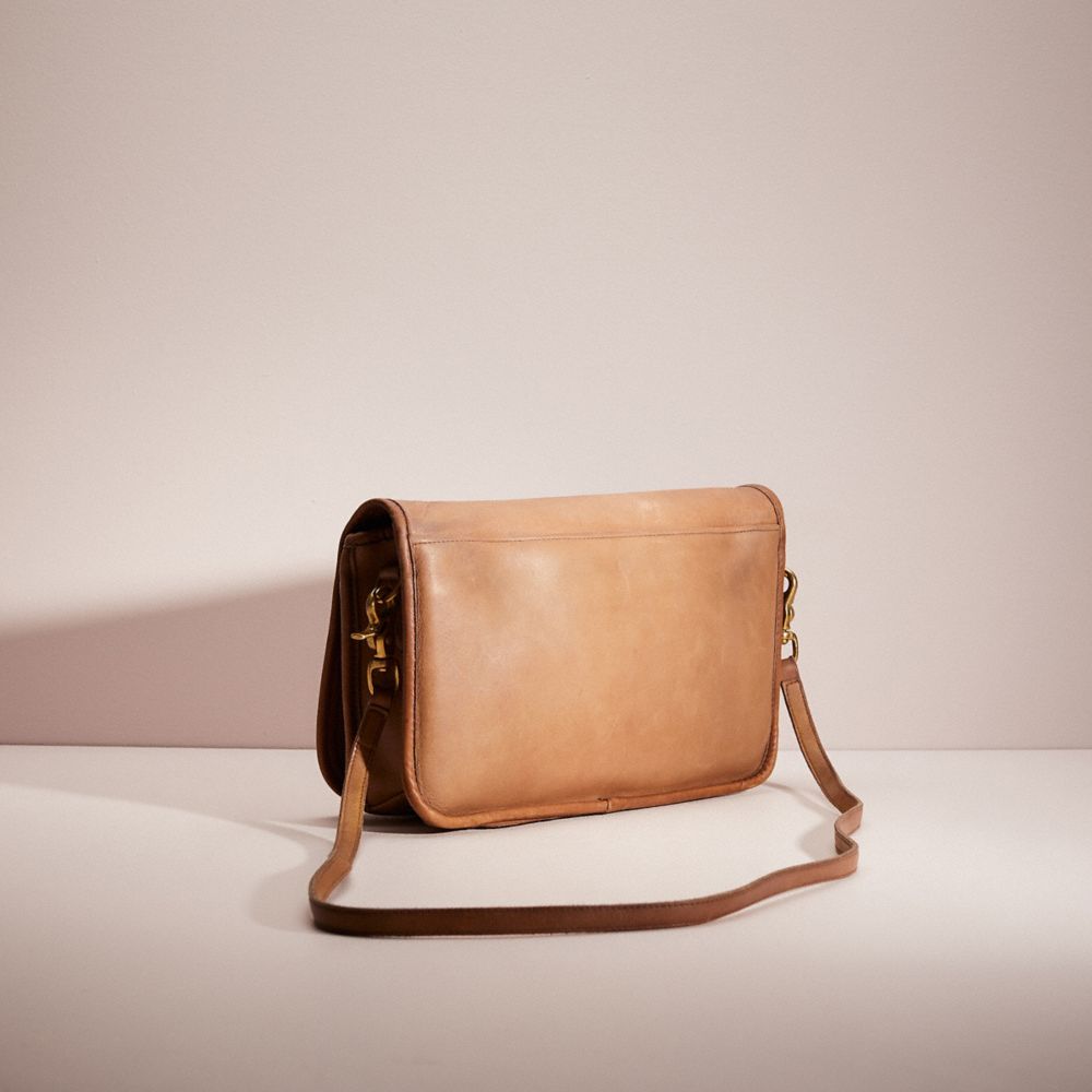 COACH®,Vintage Convertible Clutch,Leather,Crossbody,Piping,Casual,Brown,Angle View