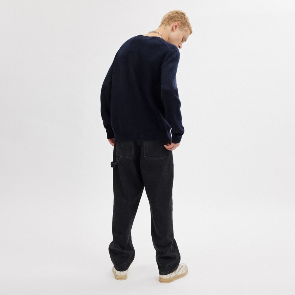 COACH®,REXY CREWNECK SWEATER,Gift Picks by Baron,Navy,Scale View