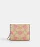 COACH®,SNAP WALLET IN SIGNATURE CANVAS WITH HEART PRINT,Leather,Mini,Gold/Light Khaki Chalk Multi,Front View