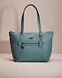 COACH®,RESTORED TAYLOR TOTE,Pebble Leather,Gunmetal/Marine,Front View