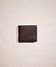 COACH®,RESTORED COIN WALLET,Calf Leather,Father's day,Mahogany Brown,Front View