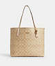 COACH®,NEW YEAR CITY TOTE WITH DRAGON,pvc,X-Large,Gold/Light Khaki/Ivory Multi,Front View