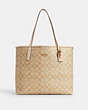 COACH®,NEW YEAR CITY TOTE WITH DRAGON,pvc,X-Large,Gold/Light Khaki/Ivory Multi,Front View