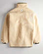 COACH®,Coachtopia Loop Fleece Jacket,Polyester,Natural/Deep Orange Multi,Back View